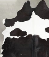 Black and White X-Large Brazilian Cowhide Rug 7'2"H x 5'11"W #A53882 by Hudson Hides