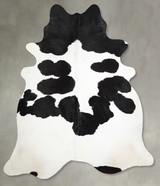 Black and White XX-Large Brazilian Cowhide Rug 7'10"H x 6'11"W #A53884 by Hudson Hides