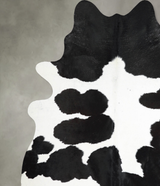 Black and White XX-Large Brazilian Cowhide Rug 7'10"H x 6'11"W #A53884 by Hudson Hides