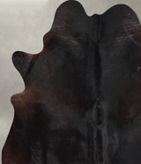 Solid Black XX-Large Brazilian Cowhide Rug 7'7"H x 6'8"W #A53885 by Hudson Hides