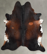 Warm Caramel XX-Large Brazilian Cowhide Rug 8'1"H x 7'8"W #A53886 by Hudson Hides
