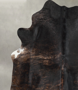 Dark Brindle X-Large Brazilian Cowhide Rug 7'4"H x 6'6"W #A53887 by Hudson Hides