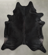 Solid Black XX-Large Brazilian Cowhide Rug 8'2"H x 7'0"W #A53889 by Hudson Hides