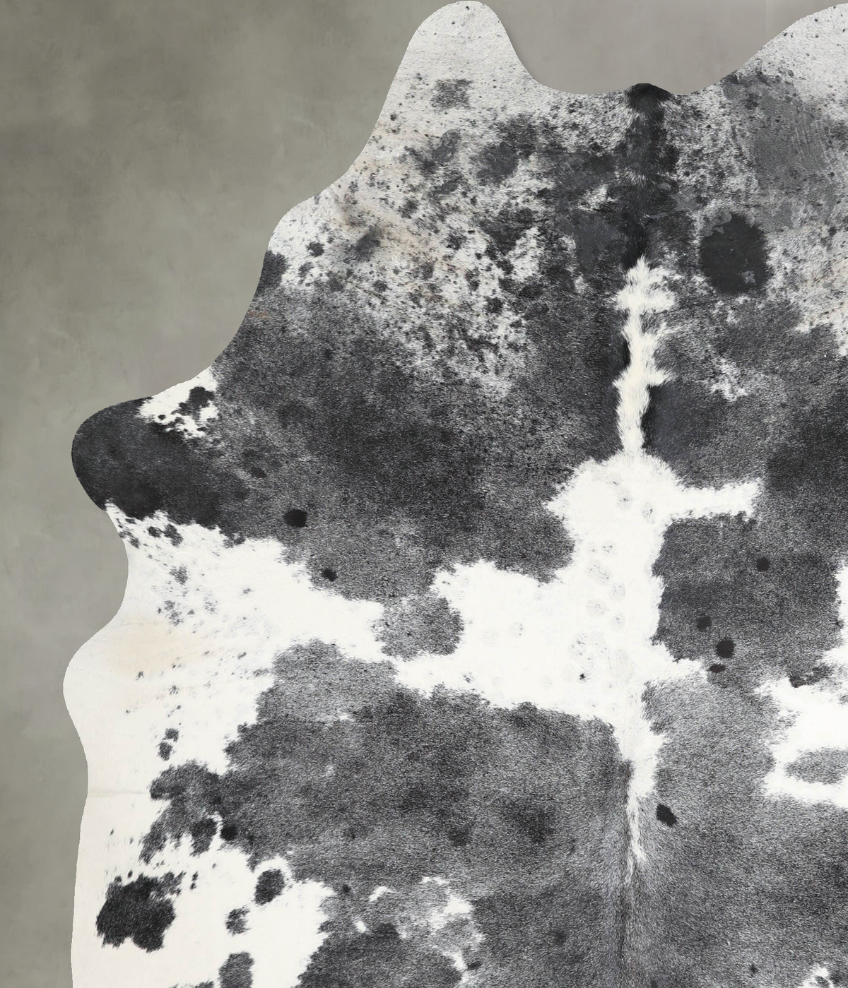 Salt and Pepper Black X-Large Brazilian Cowhide Rug 7'4"H x 6'2"W #A53890 by Hudson Hides