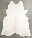 Ivory with Beige X-Large Brazilian Cowhide Rug 7'3"H x 6'4"W #A53893 by Hudson Hides
