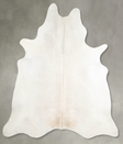 Ivory with Beige XX-Large Brazilian Cowhide Rug 7'10"H x 7'2"W #A53895 by Hudson Hides