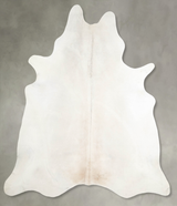Ivory with Beige XX-Large Brazilian Cowhide Rug 7'10"H x 7'2"W #A53895 by Hudson Hides