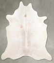 Grey with Beige X-Large Brazilian Cowhide Rug 7'5"H x 6'6"W #A53900 by Hudson Hides