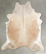 Beige X-Large Brazilian Cowhide Rug 7'0"H x 6'6"W #A53903 by Hudson Hides