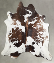 Chocolate and White XX-Large Brazilian Cowhide Rug 7'4"H x 7'2"W #A53905 by Hudson Hides