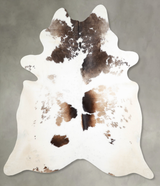 Chocolate and White XX-Large Brazilian Cowhide Rug 8'3"H x 7'2"W #A53914 by Hudson Hides