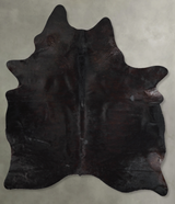 Solid Black X-Large Brazilian Cowhide Rug 7'11"H x 5'8"W #A53915 by Hudson Hides