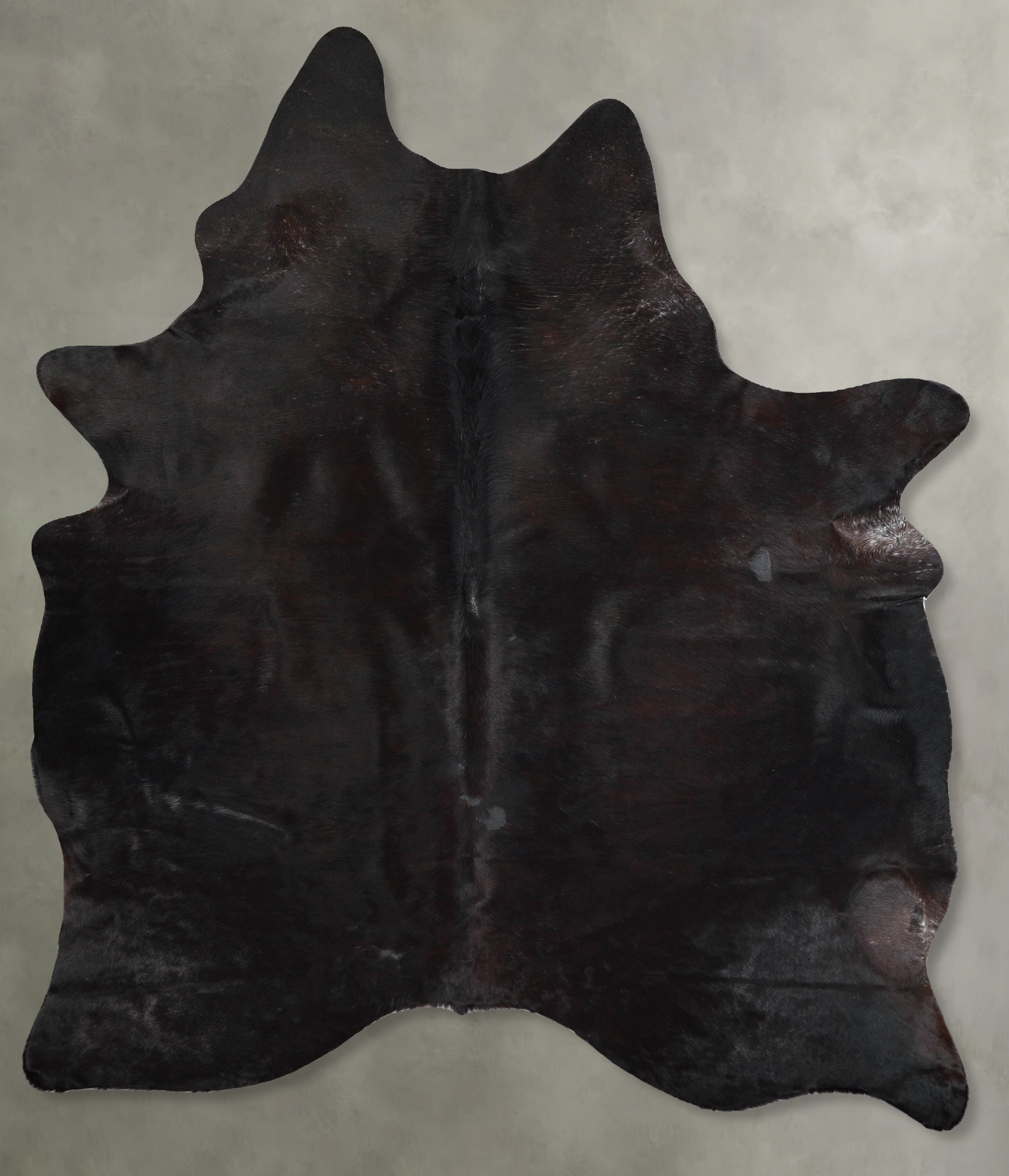 Solid Black Cowhide Rug #A53915