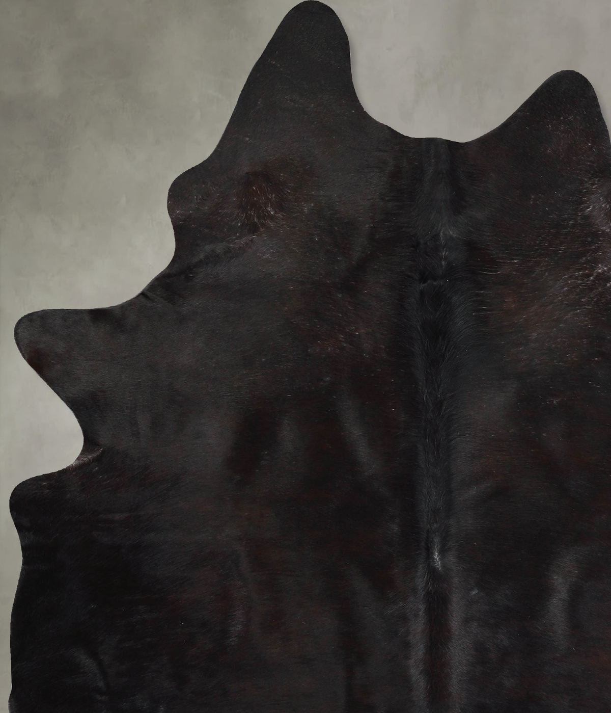 Solid Black X-Large Brazilian Cowhide Rug 7'11"H x 5'8"W #A53915 by Hudson Hides
