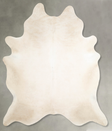 Ivory with Beige XX-Large Brazilian Cowhide Rug 7'8"H x 6'6"W #A53928 by Hudson Hides