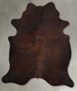 Dark Brindle X-Large Brazilian Cowhide Rug 7'2"H x 6'7"W #A53931 by Hudson Hides