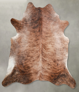 Medium Brindle X-Large Brazilian Cowhide Rug 7'2"H x 7'0"W #A53932 by Hudson Hides