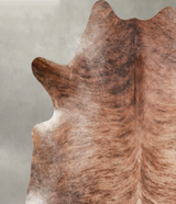 Medium Brindle X-Large Brazilian Cowhide Rug 7'2"H x 7'0"W #A53932 by Hudson Hides
