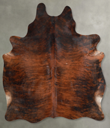 Dark Brindle X-Large Brazilian Cowhide Rug 7'5"H x 6'2"W #A53934 by Hudson Hides