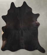 Solid Black XX-Large Brazilian Cowhide Rug 8'7"H x 7'4"W #A53942 by Hudson Hides