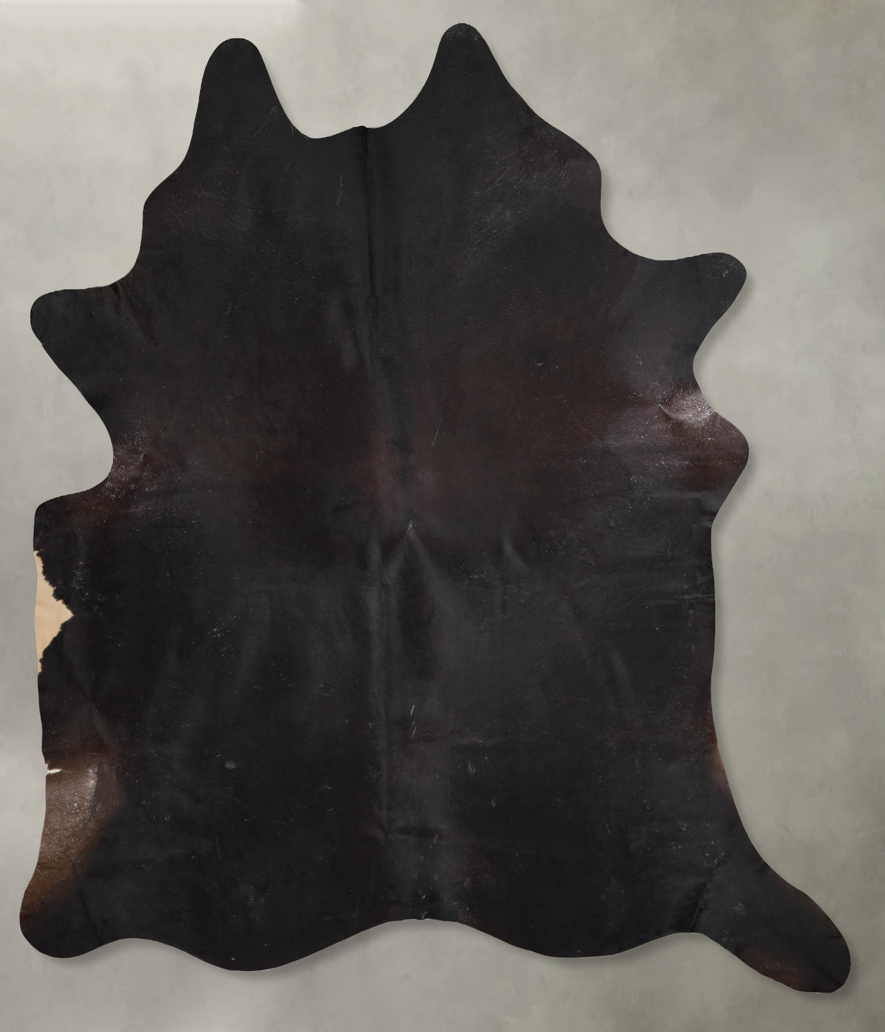Solid Black Cowhide Rug #A53942