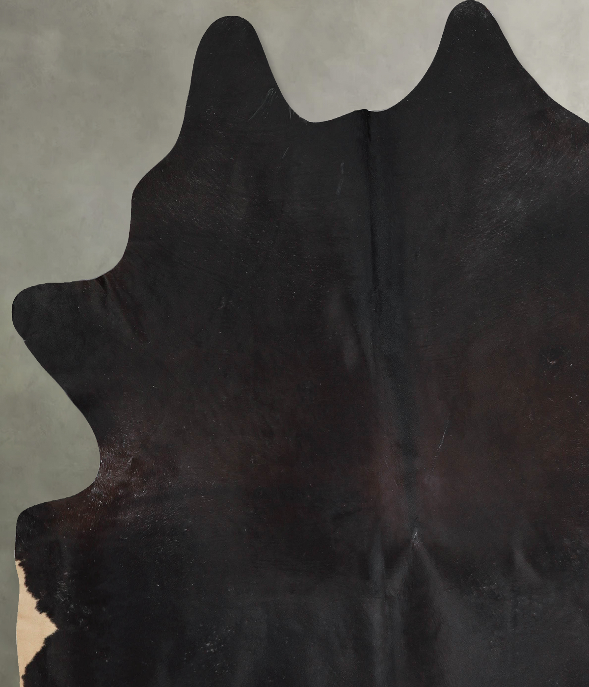 Solid Black XX-Large Brazilian Cowhide Rug 8'7"H x 7'4"W #A53942 by Hudson Hides