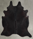 Solid Black X-Large Brazilian Cowhide Rug 7'4"H x 6'3"W #A53944 by Hudson Hides