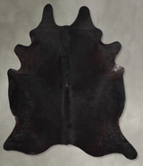 Solid Black X-Large Brazilian Cowhide Rug 7'4"H x 6'3"W #A53944 by Hudson Hides