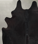 Solid Black X-Large Brazilian Cowhide Rug 7'4"H x 6'3"W #A53944 by Hudson Hides
