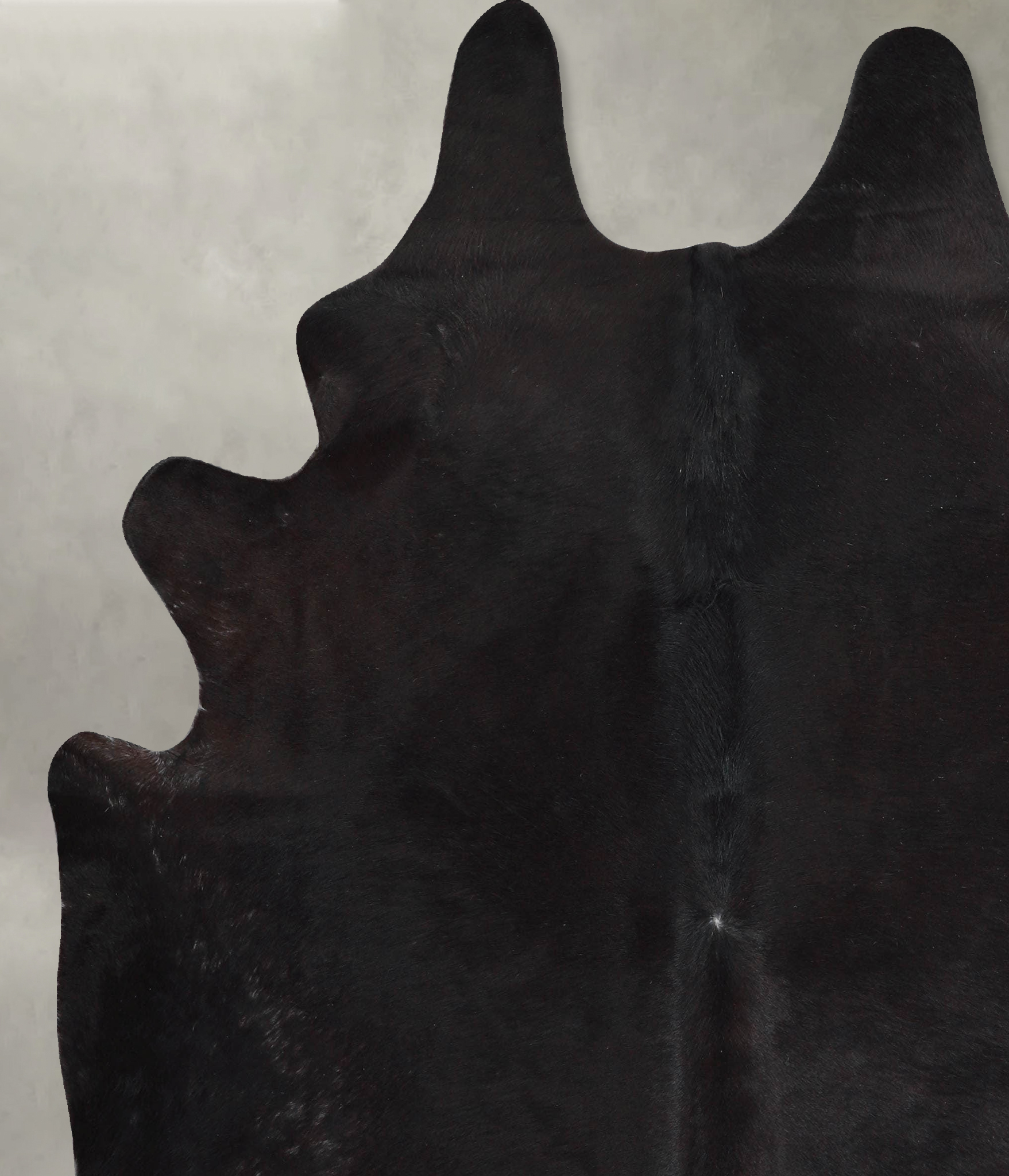 Solid Black Cowhide Rug #A53944