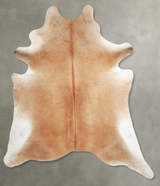 Beige XX-Large Brazilian Cowhide Rug 8'8"H x 7'7"W #A53949 by Hudson Hides