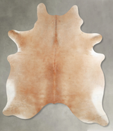 Beige XX-Large Brazilian Cowhide Rug 7'11"H x 6'4"W #A53950 by Hudson Hides