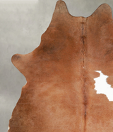 Brown and White Regular X-Large Brazilian Cowhide Rug 7'10"H x 6'3"W #A53952 by Hudson Hides