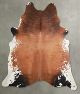 Brown and White Regular XX-Large Brazilian Cowhide Rug 8'2"H x 6'8"W #A53954 by Hudson Hides