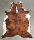 Medium Brindle XX-Large Brazilian Cowhide Rug 7'7"H x 7'0"W #A53958 by Hudson Hides