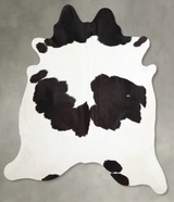 Black and White X-Large Brazilian Cowhide Rug 7'2"H x 6'9"W #A53959 by Hudson Hides