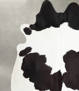 Black and White X-Large Brazilian Cowhide Rug 7'2"H x 6'9"W #A53959 by Hudson Hides