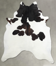 Black and White XX-Large Brazilian Cowhide Rug 7'8"H x 6'8"W #A53964 by Hudson Hides