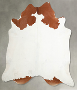 Brown and White Regular XX-Large Brazilian Cowhide Rug 7'8"H x 7'4"W #A53965 by Hudson Hides