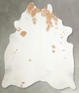 Beige and White X-Large Brazilian Cowhide Rug 6'6"H x 6'4"W #A53967 by Hudson Hides
