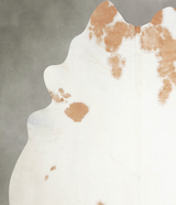 Beige and White X-Large Brazilian Cowhide Rug 6'6"H x 6'4"W #A53967 by Hudson Hides