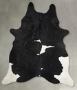 Black and White X-Large Brazilian Cowhide Rug 8'1"H x 6'1"W #A53972 by Hudson Hides