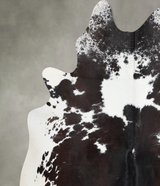 Chocolate and White X-Large Brazilian Cowhide Rug 7'2"H x 6'5"W #A53975 by Hudson Hides