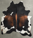 Chocolate and White XX-Large Brazilian Cowhide Rug 8'4"H x 6'11"W #A53976 by Hudson Hides