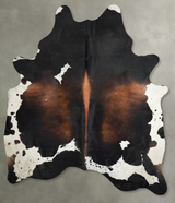 Chocolate and White XX-Large Brazilian Cowhide Rug 8'4"H x 6'11"W #A53976 by Hudson Hides