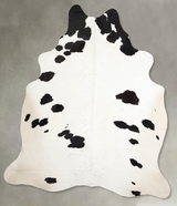 Black and White X-Large Brazilian Cowhide Rug 7'6"H x 6'1"W #A53978 by Hudson Hides