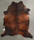 Dark Brindle X-Large Brazilian Cowhide Rug 7'3"H x 6'7"W #A53980 by Hudson Hides
