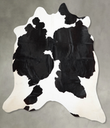 Black and White X-Large Brazilian Cowhide Rug 6'9"H x 7'0"W #A53982 by Hudson Hides