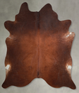 Solid Brown XX-Large Brazilian Cowhide Rug 8'3"H x 7'4"W #A53985 by Hudson Hides