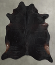Solid Black X-Large Brazilian Cowhide Rug 7'2"H x 6'7"W #A53988 by Hudson Hides